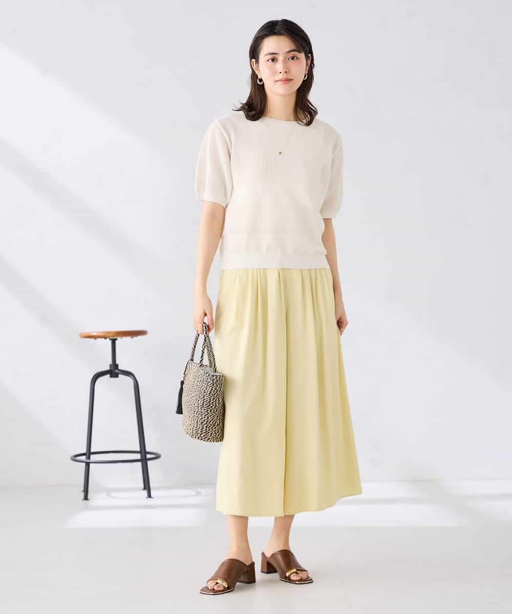 K2LGD07049 a.v.v(アー・ヴェ・ヴェ) シャンブレースカンツ ライトイエロー