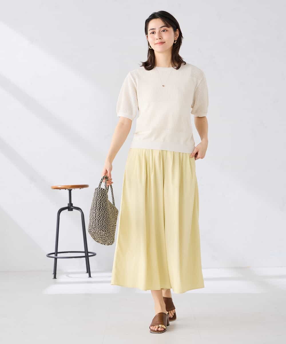 K2LGD07049 a.v.v(アー・ヴェ・ヴェ) シャンブレースカンツ ライトイエロー