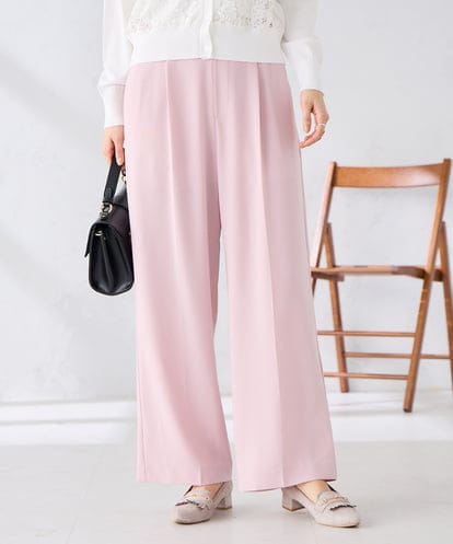 K2LGD17049 a.v.v ［支持率NO.1/接触冷感/速乾/UVカット/イージーケア］スッキリ見えワイドパンツ