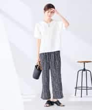 K2LGD36059 a.v.v(アー・ヴェ・ヴェ) イージープリントワイドパンツ アイボリー