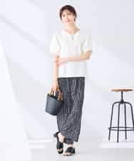 K2LGD36059 a.v.v(アー・ヴェ・ヴェ) イージープリントワイドパンツ アイボリー