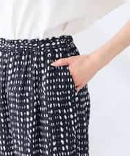 K2LGD36059 a.v.v(アー・ヴェ・ヴェ) イージープリントワイドパンツ アイボリー