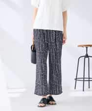 K2LGD36059 a.v.v(アー・ヴェ・ヴェ) イージープリントワイドパンツ ブラック