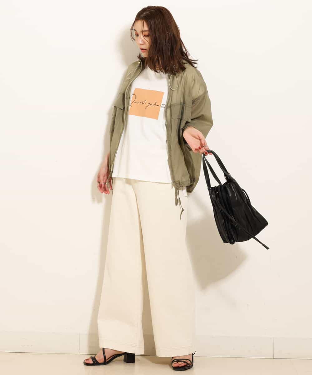 K2LGM11049 a.v.v(アー・ヴェ・ヴェ) デニムワイドパンツ ネイビー