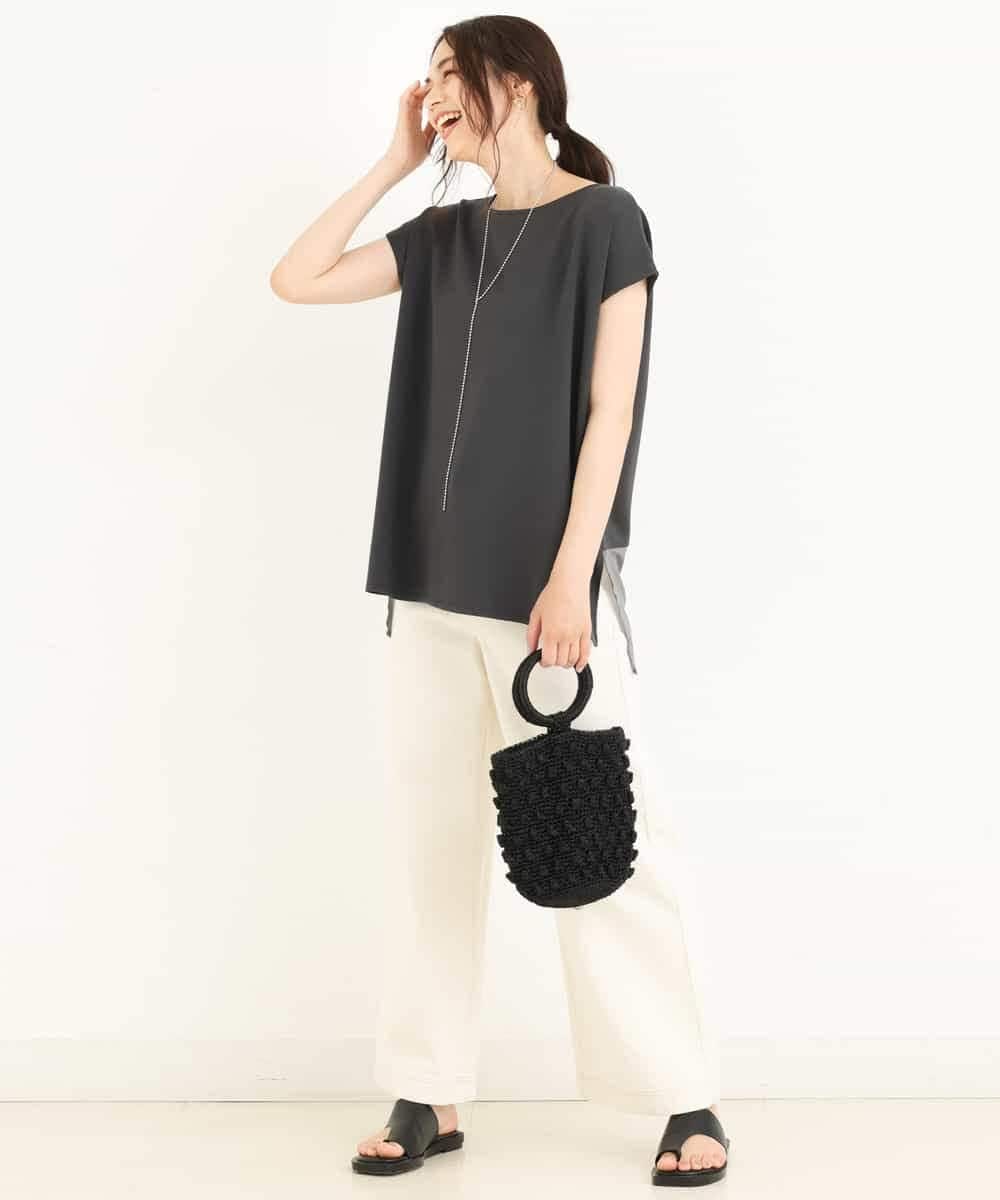 K2LGM11049 a.v.v(アー・ヴェ・ヴェ) デニムワイドパンツ ネイビー