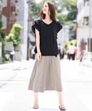 K2LGM23039 a.v.v(アー・ヴェ・ヴェ) ガウチョパンツ ストライプ