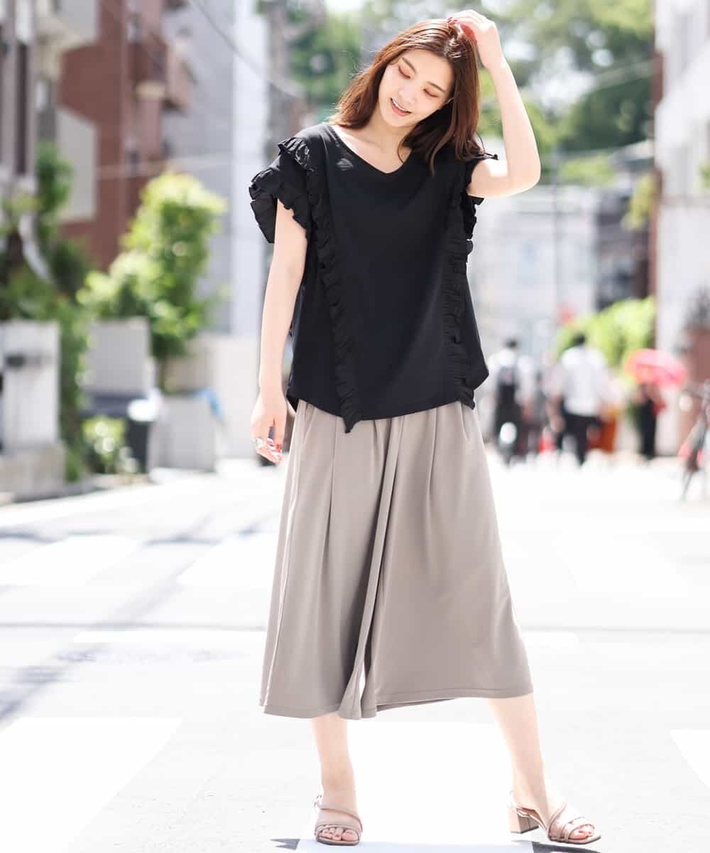 K2LGM23039 a.v.v(アー・ヴェ・ヴェ) ガウチョパンツ ストライプ