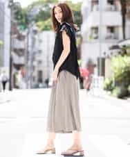 K2LGM23039 a.v.v(アー・ヴェ・ヴェ) ガウチョパンツ ストライプ