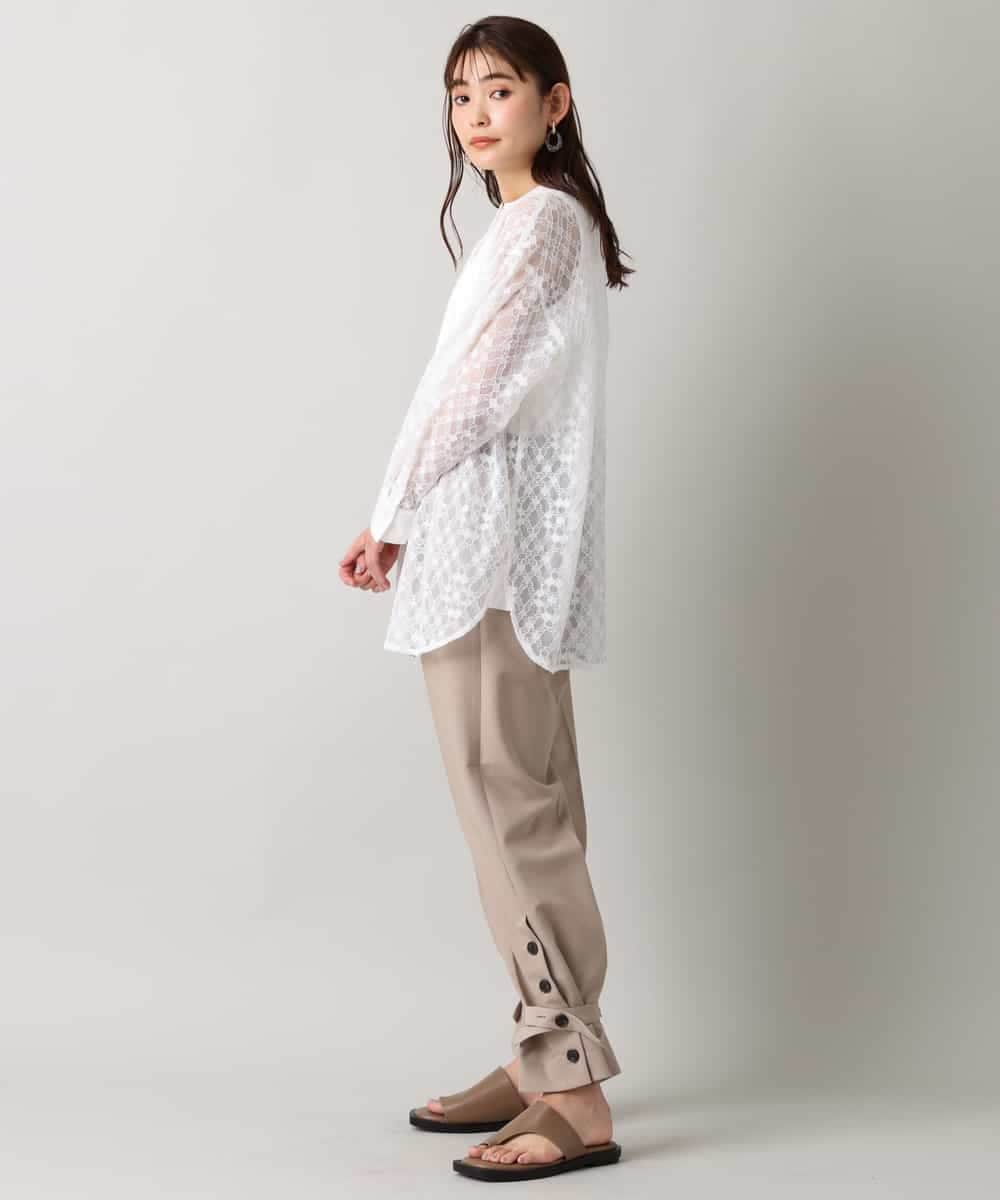 K2LGM29059 a.v.v(アー・ヴェ・ヴェ) 2WAYヘムストレートパンツ ベージュ
