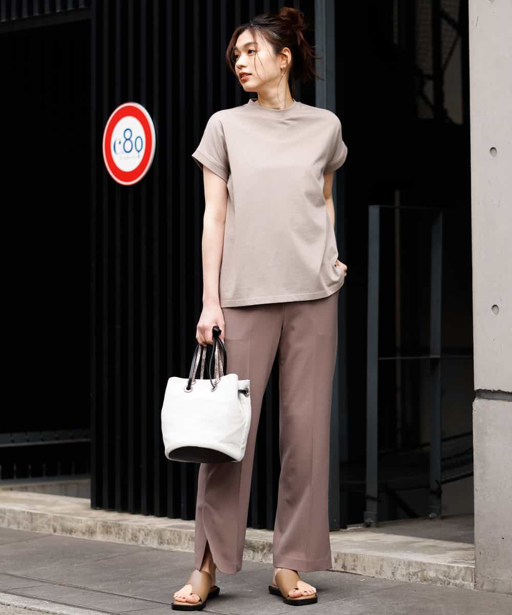 K2LGM37049 a.v.v(アー・ヴェ・ヴェ) ストレッチフレアパンツ ブラウン