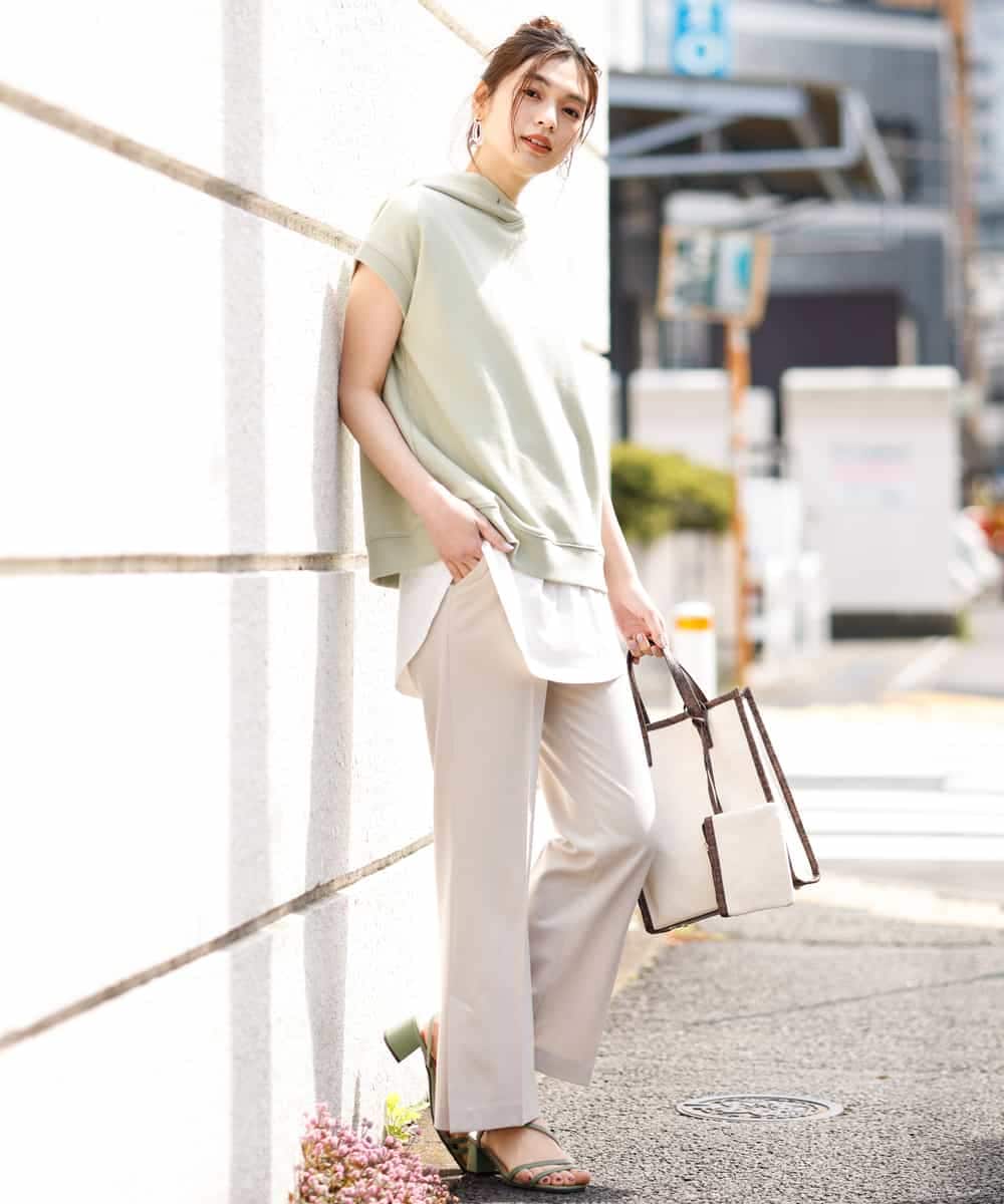 K2LGM37049 a.v.v(アー・ヴェ・ヴェ) ストレッチフレアパンツ ブラウン