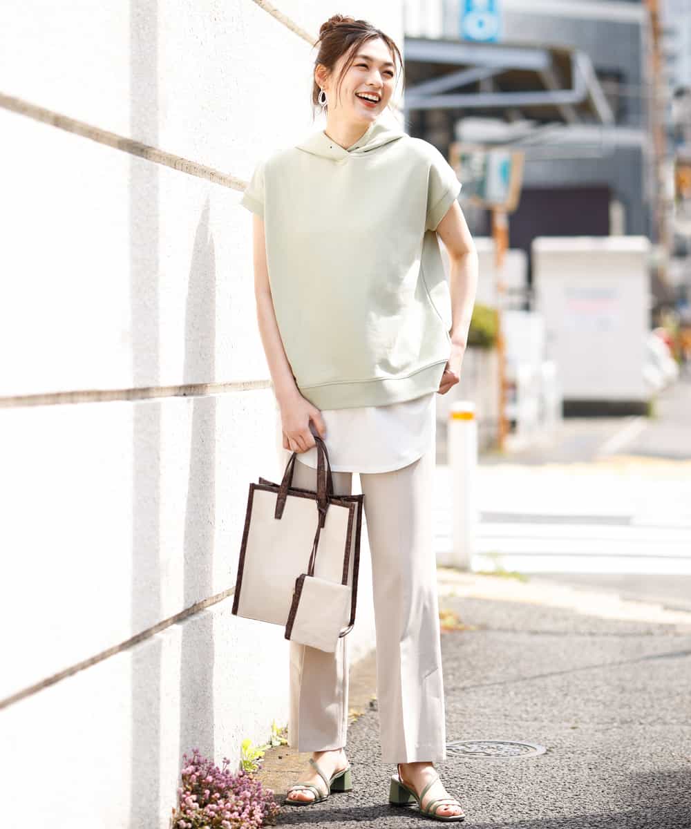 K2LGM37049 a.v.v(アー・ヴェ・ヴェ) ストレッチフレアパンツ ブラウン