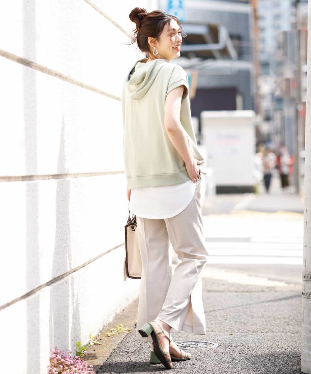 K2LGM37049 a.v.v(アー・ヴェ・ヴェ) ストレッチフレアパンツ ブラウン