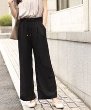 K2LGP15044 a.v.v(アー・ヴェ・ヴェ) 【接触冷感】ドライタッチイージーワイドパンツ ブラック