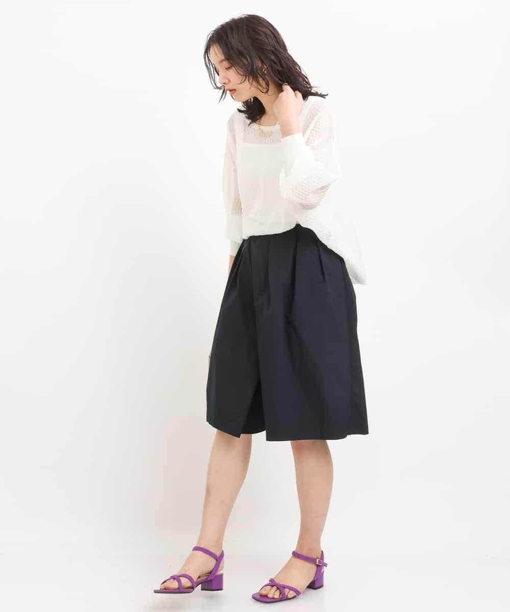 K2LGS25054 a.v.v(アー・ヴェ・ヴェ) タックインキュロットパンツ ネイビー