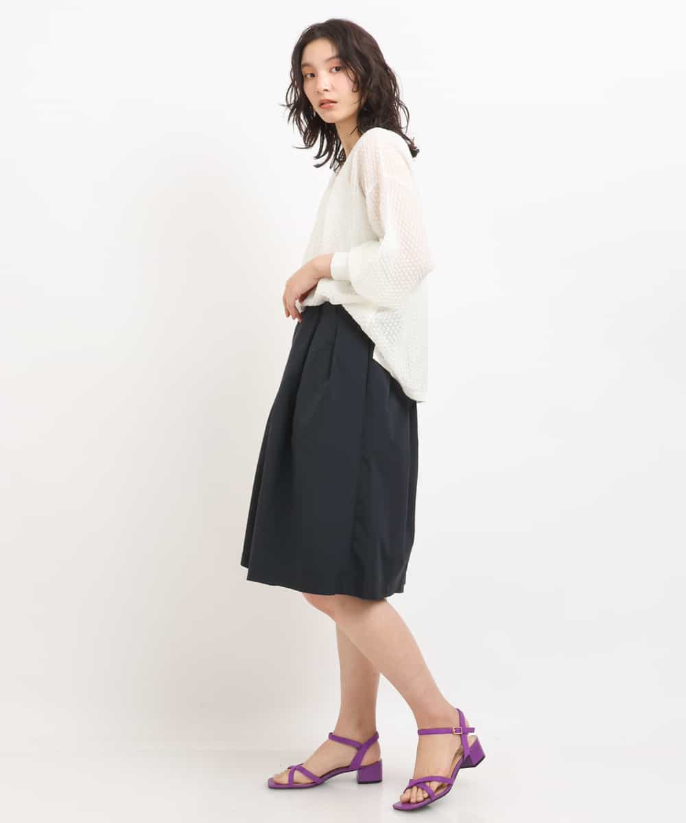 K2LGS25054 a.v.v(アー・ヴェ・ヴェ) タックインキュロットパンツ ネイビー
