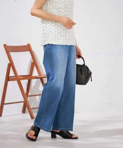 K2LHA10059 a.v.v 【接触冷感/ストレッチ】デニムワイドパンツ