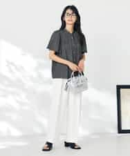 K2LHA26059 a.v.v(アー・ヴェ・ヴェ) 【洗える】タックワイドテーパードパンツ【WEB限定】 ベージュ