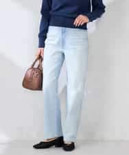 K2LHD08059 a.v.v(アー・ヴェ・ヴェ) サマーストレッチデニムストレートパンツ ライトブルー