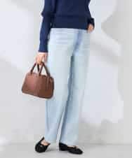 K2LHD08059 a.v.v(アー・ヴェ・ヴェ) サマーストレッチデニムストレートパンツ ライトブルー