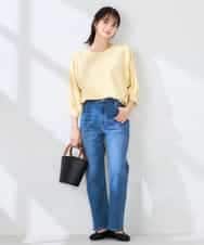 K2LHD08059 a.v.v(アー・ヴェ・ヴェ) サマーストレッチデニムストレートパンツ ライトブルー