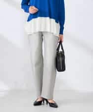 K2LHD08059 a.v.v(アー・ヴェ・ヴェ) サマーストレッチデニムストレートパンツ ライトブルー