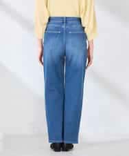 K2LHD08059 a.v.v(アー・ヴェ・ヴェ) サマーストレッチデニムストレートパンツ ライトブルー