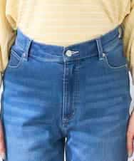 K2LHD08059 a.v.v(アー・ヴェ・ヴェ) サマーストレッチデニムストレートパンツ ライトブルー