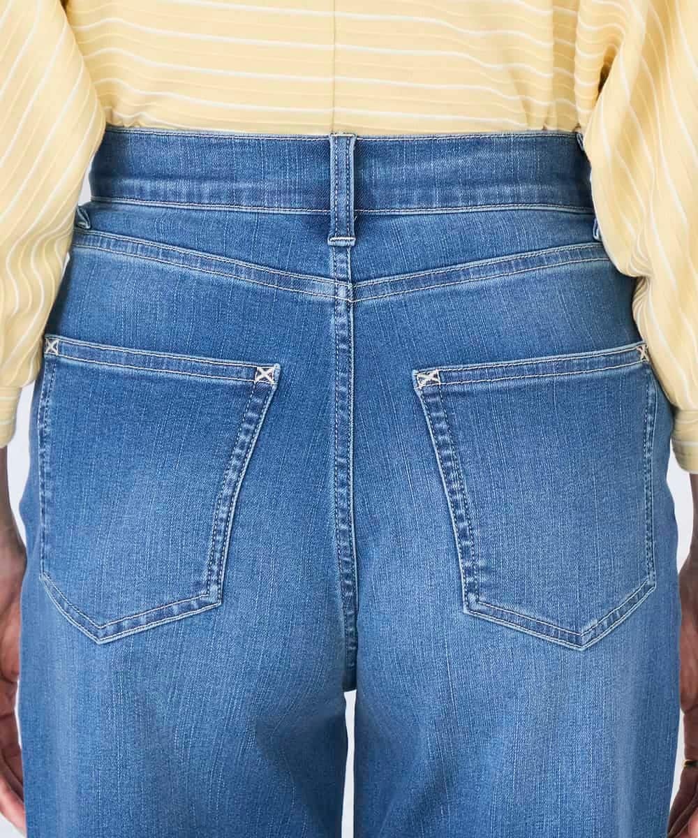 K2LHD08059 a.v.v(アー・ヴェ・ヴェ) サマーストレッチデニムストレートパンツ ライトブルー