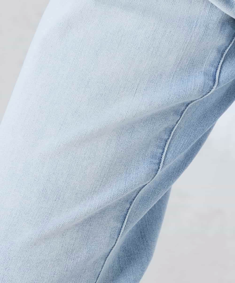 K2LHD08059 a.v.v(アー・ヴェ・ヴェ) サマーストレッチデニムストレートパンツ ライトブルー