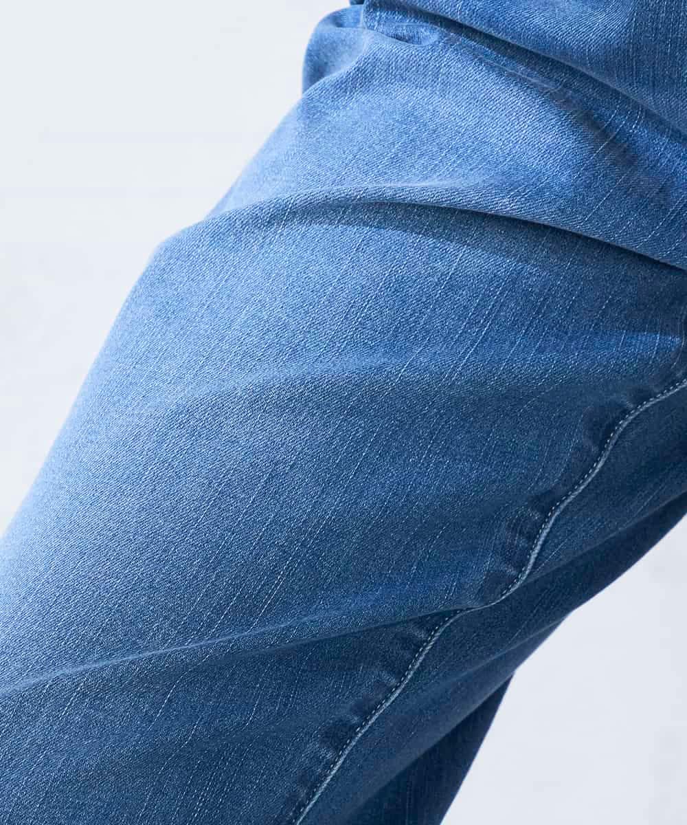 K2LHD08059 a.v.v(アー・ヴェ・ヴェ) サマーストレッチデニムストレートパンツ ライトブルー