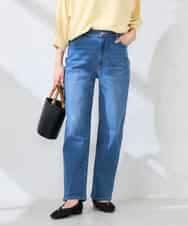 K2LHD08059 a.v.v(アー・ヴェ・ヴェ) サマーストレッチデニムストレートパンツ ブルー