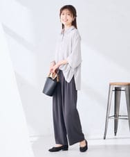 K2LHD41054 a.v.v(アー・ヴェ・ヴェ) 2タックワイドパンツ【セットアップ対応】 グレージュ