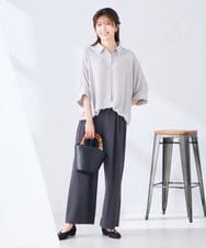 K2LHD41054 a.v.v(アー・ヴェ・ヴェ) 2タックワイドパンツ【セットアップ対応】 グレージュ