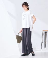 K2LHD41054 a.v.v(アー・ヴェ・ヴェ) 2タックワイドパンツ【セットアップ対応】 グレージュ