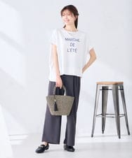 K2LHD41054 a.v.v(アー・ヴェ・ヴェ) 2タックワイドパンツ【セットアップ対応】 グレージュ