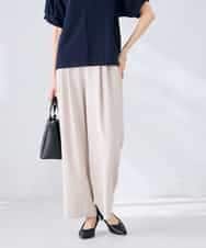 K2LHD41054 a.v.v(アー・ヴェ・ヴェ) 2タックワイドパンツ【セットアップ対応】 グレージュ