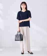 K2LHD41054 a.v.v(アー・ヴェ・ヴェ) 2タックワイドパンツ【セットアップ対応】 グレージュ