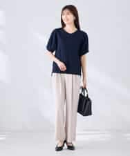 K2LHD41054 a.v.v(アー・ヴェ・ヴェ) 2タックワイドパンツ【セットアップ対応】 グレージュ