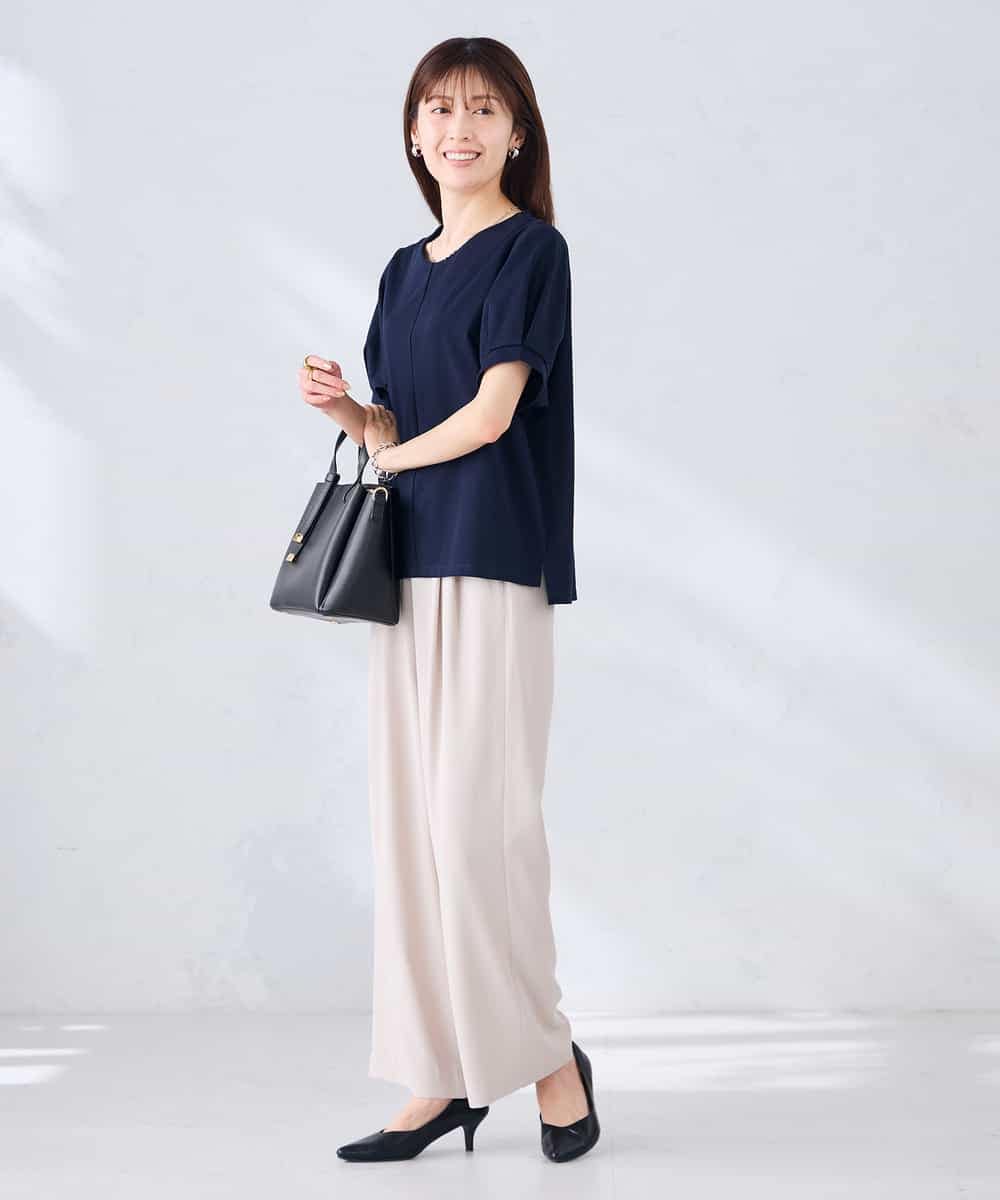 K2LHD41054 a.v.v(アー・ヴェ・ヴェ) 2タックワイドパンツ【セットアップ対応】 グレージュ