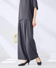 K2LHD41054 a.v.v(アー・ヴェ・ヴェ) 2タックワイドパンツ【セットアップ対応】 グレージュ