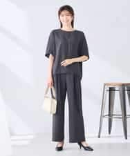 K2LHD41054 a.v.v(アー・ヴェ・ヴェ) 2タックワイドパンツ【セットアップ対応】 グレージュ