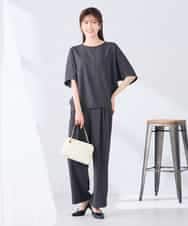 K2LHD41054 a.v.v(アー・ヴェ・ヴェ) 2タックワイドパンツ【セットアップ対応】 グレージュ