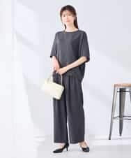 K2LHD41054 a.v.v(アー・ヴェ・ヴェ) 2タックワイドパンツ【セットアップ対応】 グレージュ