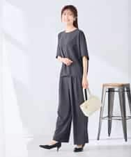 K2LHD41054 a.v.v(アー・ヴェ・ヴェ) 2タックワイドパンツ【セットアップ対応】 グレージュ