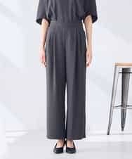 K2LHD41054 a.v.v(アー・ヴェ・ヴェ) 2タックワイドパンツ【セットアップ対応】 グレージュ