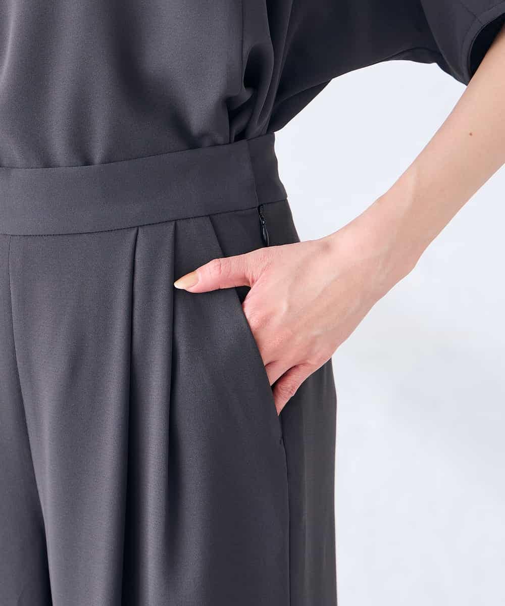 K2LHD41054 a.v.v(アー・ヴェ・ヴェ) 2タックワイドパンツ【セットアップ対応】 グレージュ