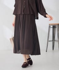 K2LHD42049 a.v.v(アー・ヴェ・ヴェ) 【新色追加/洗える】タックフレアスカンツ ブルー