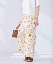 K2LHD43059 a.v.v(アー・ヴェ・ヴェ) プリントワイドイージーパンツ アイボリー