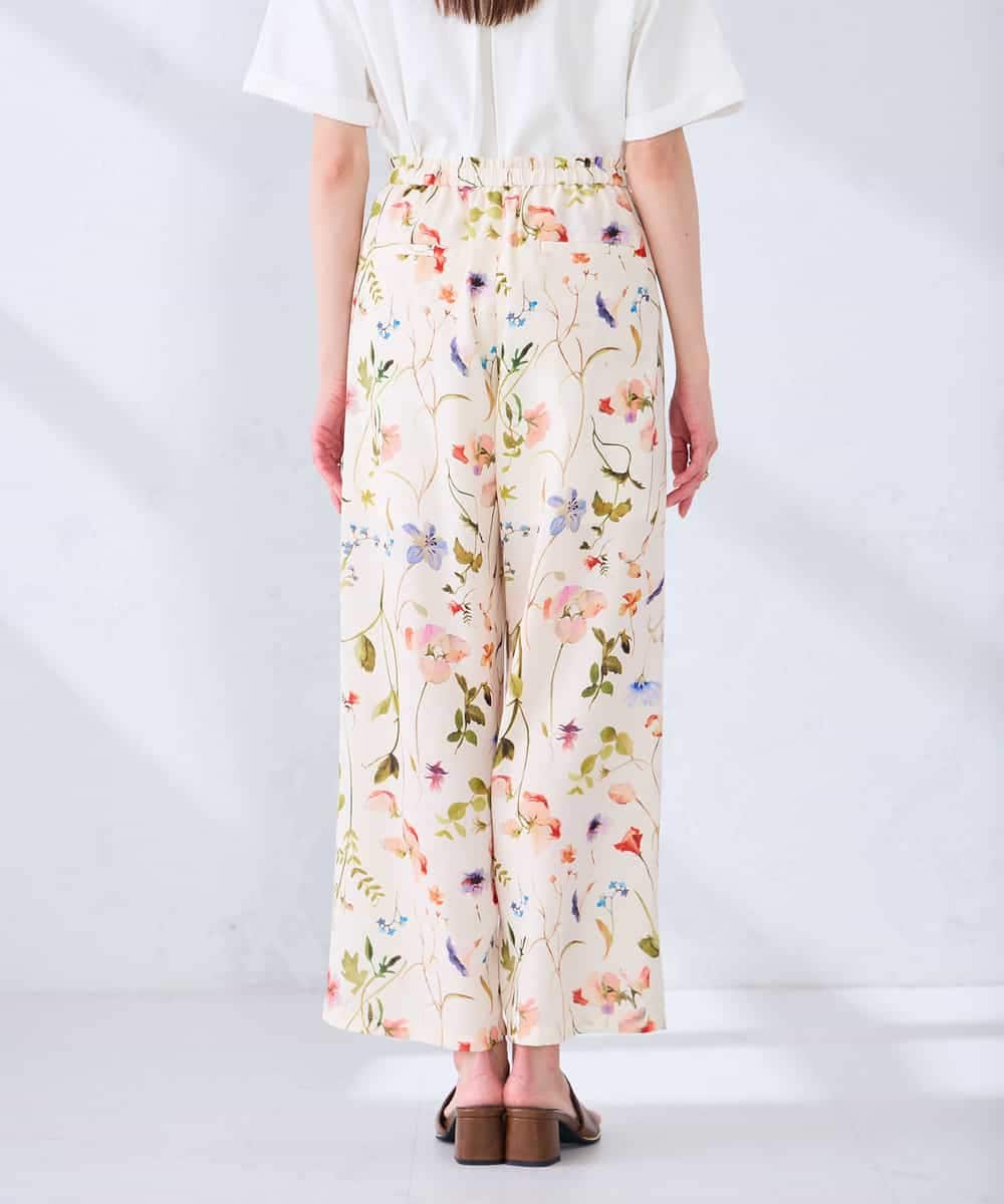 K2LHD43059 a.v.v(アー・ヴェ・ヴェ) プリントワイドイージーパンツ アイボリー